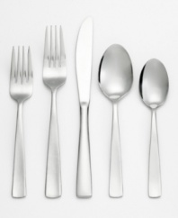 The sleek lines and beautiful matte finish of the Satin Danford flatware collection offer easy elegance for your table, at every feast.