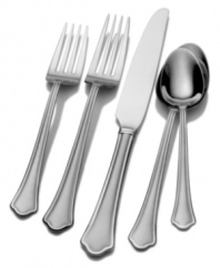 Cater parties of eight with the Capri Frost 53-piece flatware set. A scalloped tip adds a subtle note of formality to place settings that suit virtually any occasion. With a defined handle and polished finish.