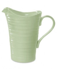 Pour in style! From celebrated chef and food writer, Sophie Conran, comes this artfully designed pitcher. A ribbed texture evokes the charming look of traditional hand thrown pottery.