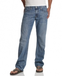 Put a vintage twist on any casual look and jump into these rough and rugged Levi's jeans.