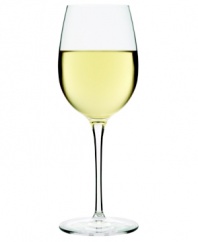 Smart style and sound construction make Crescendo Chardonnay glasses sing. A simply sleek silhouette for anytime enjoyment is crafted in Luigi Bormioli's SON.hyx, a revolutionary glass that's guaranteed to resist chipping and discoloration for 25 years.