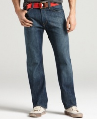 Blues traveler? With these Tommy Hilfiger relaxed-fit jeans, your search for the perfect pair is over.