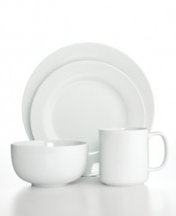 Newly updated, The Cellar's Whiteware Rim dinnerware boasts timeless silhouettes with a gently raised edge in durable white porcelain. So, for wonderful place settings for any occasion, you can't go wrong with an array of stylish serveware and accessories to match.