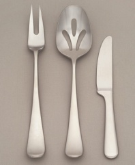 Achieving perfect harmony between function and beauty has been the vision of Yamazaki flatware designers since 1918. A versatile complement to a variety of table linens, glassware and casual china, the Hafnia 3-piece servings set is simple and substantial in superior quality 18/8 stainless steel.