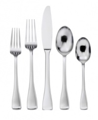 Get even more than you bargained for with the Surge flatware set. Service for eight boasts modern allure with a dramatic flair in polished stainless steel from Oneida.