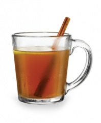 See things more clearly. The Cellar's glass coffee mugs go with any table and decor, then right into the dishwasher for unparalleled versatility. Use for hot cider, tea and cocoa, too! From The Cellar's collection of drinking glasses.