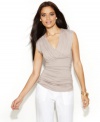 A fitted silhouette enhanced with sexy ruching - meet your new favorite top, from INC!