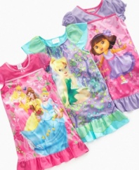 Bedtime will be a blast when she slips into one of these gowns from AME featuring her favorite friends.
