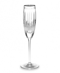 A stemware collection of utter sophistication. Designed in multi-faceted, full lead crystal with delicately tapered stems and polished platinum rims. Qualifies for Rebate