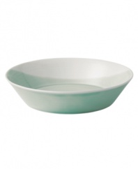 Perfect for every day, the 1815 pasta bowl from Royal Doulton features sturdy white porcelain streaked with pale green for serene, understated style.