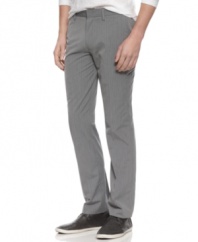 Don't get pinned down with boring style.  These striped pants from Kenneth Cole Reaction raise your game.