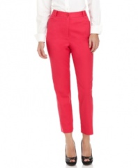 These vibrant capris from Jones New York Signature feature a slim fit and flattering cropped leg. Pair them with a crisp shirt for a look that never goes out of style!
