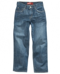 The classic look of a straight-leg jean in a relaxed fit with room to move.