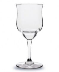 The Baccarat Capri stemware collection has a classic hourglass shape that will subtly encourage the leisurely pace of your meal, so you can concentrate on what matters most. With a gorgeous crystal-clear sparkle bred from fine craftsmanship and inspired design, this water goblet will bring out the natural beauty in even the most basic part of the meal.