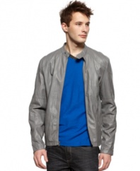 This moto-inspired jacket from Kenneth Cole Reaction will get your style revved up.