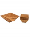 Eat and go green. Bamboo salad bowls for serving and enjoying meals share the same clean lines and square design for a fresh, modern look. With coordinating servers. From Lipper International's collection of serveware and serving dishes.