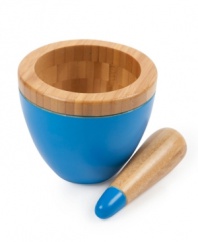 The festive flavor every meal and kitchen needs! Handcrafted from organic bamboo, the bright and colorful set stands out in your space, adding a fun accent while drawing rich notes and delightful tastes from fresh spices, herbs, garlic and more.