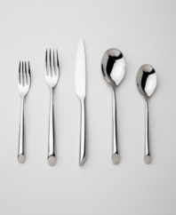 Bring a hint of nature to the table with the modern Frond serving set. Handles shaped like freshly cut stems in brilliant stainless steel offer a sleek, innovative look for anytime dining. Coordinates with Nambe place settings.