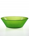 A green-apple hue and funky textured finish make the Grid Celadon vegetable bowl from The Cellar's collection of serveware and serving dishes an eye-catching accent on casual tables. Use for greens, whole fruit or pasta salad.