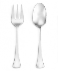 A smart go-to for dishing out everything from weeknight meals to party fare, the Woodruff serving fork and spoon complement practically any flatware pattern in simply polished stainless steel.