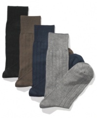 Keep your style simple with these dress socks from Perry Ellis.