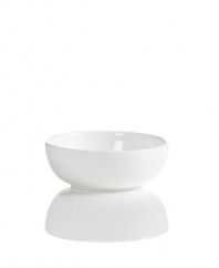 Set 5-star standards for your table with this sleek dip bowl from Hotel Collection. Balancing a delicate look and exceptional durability, the translucent Bone China collection of dinnerware and dishes is designed to cater virtually any occasion.