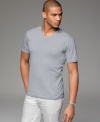 Stick your neck out. This V-neck T shirt from INC International Concepts gives you a little more room to move.