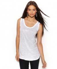 Full tank: INC's studded petite top adds edgy appeal to any outfit!