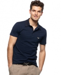 Need to add a little prep to your look? Pick up this Armani polo for extra polish.