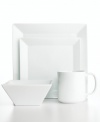 Newly updated. Whiteware Square dinnerware from The Cellar's collection of place settings maintains its modern edge with new, refined silhouettes that provide the perfect canvas for any meal. Place setting combines a square bowl and plates with a smooth, rounded mug.