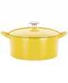 Classic good looks and outstanding performance put this covered dutch oven at the front of its class. Famed chef Mario Batali introduces the beauty of cast iron into your kitchen with a versatile addition that heats up fast, retains heat like a pro and eliminates hot spots that burn foods. The durable enameled finish requires no seasoning and is easy to clean-just pop in the dishwasher! Limited lifetime warranty.