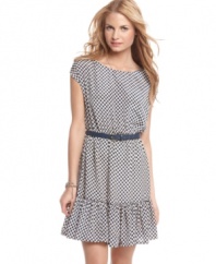 Washed in hearts and hemmed with ruffles, this dress from American Rag makes it easy to fall in love! Style it with a few cool accessories for an ensemble that suits your charming side!