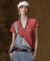 Denim & Supply Ralph Lauren took a vintage menswear classic and gave it a girlie element with a plunging V-neckline and delicate eyelet trim. It's perfect for adding a subtle hint of sweetness to even the edgiest ensembles.