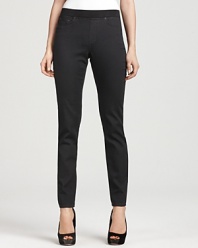 Not Your Daughter's Jeans Petites' Claire Pull-On Denim Leggings in Black/Grey Wash