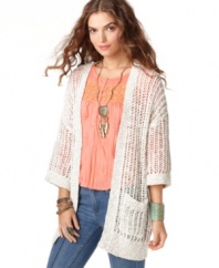 Live the casual life in this laid-back cardigan from Free People. Pair it over a lightweight knit for a relaxed, daytime outfit.