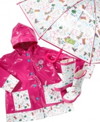Rain clouds won't put a damper on her spirit when she's wearing this lovely graphic print jacket from Western Chief.