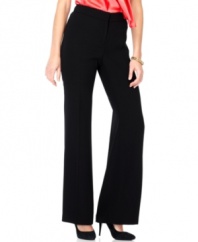 Nine West's wide leg suit pants feature a flattering high-rise fit that looks great with a silky sleeveless top tucked in. Also try pairing with another piece from the rest of their coordinating collection of suiting separates!