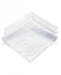 Get hip to a classic accessory. This three pack of handkerchiefs from Club Room are essential for the modern gentleman.