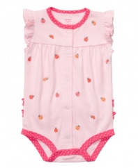 She'll feel like the luckiest little lady in the world with this darling bodysuit from Carter's.