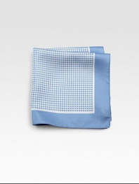 A silk pocket square is the perfect finishing touch to any gentleman's outfit. SilkDry clean13 x 13Made in Italy