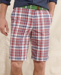 Play up your preppy side with these plaid shorts from Tommy Hilfiger.