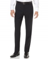 This sophisticated flat front pant offers a subtle style and a comfortable feel.