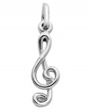 Hit the right note. Rembrandt's chic charm features a polished treble clef crafted from sterling silver. Charm can easily be added to your favorite necklace or charm bracelet. Approximate drop: 3/4 inch.