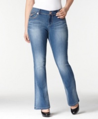 Seven7 Jeans' slim leg plus size jeans are basic for all your casual looks-- pair them with the season's latest tops.