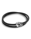A grinning skull taps into your dark side with this wraparound bracelet from Tateossian.