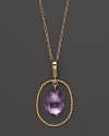Rosecut amethyst adds rich sparkle to 14K yellow gold. By Nancy B.