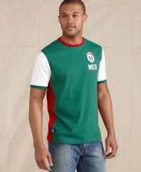 Show your colors. Get fired up for the big game in this Mexico crest t-shirt from Tommy Hilfiger.