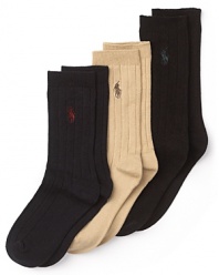 Ralph Lauren Childrenswear 3 Pack Dress Socks - Boys 2-7