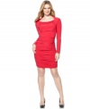 Allover ruching adds feminine flair to this slinky T Tahari Patty dress -- perfect for a night on the town!