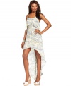 A dramatic asymmetrical hi-lo hem & abstract print makes this BCBGeneration maxi dress a hot pick for a sultry summer soiree!